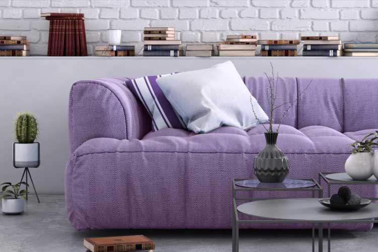 sofá en color Very Peri