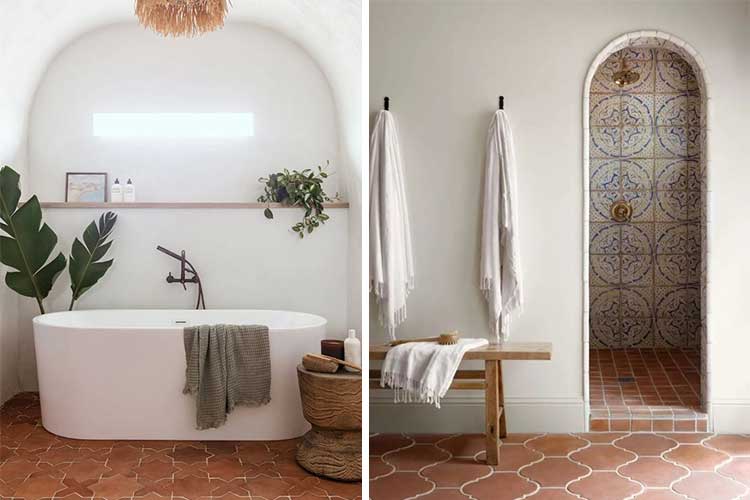 alicatado para baños de estilo mediterráneo