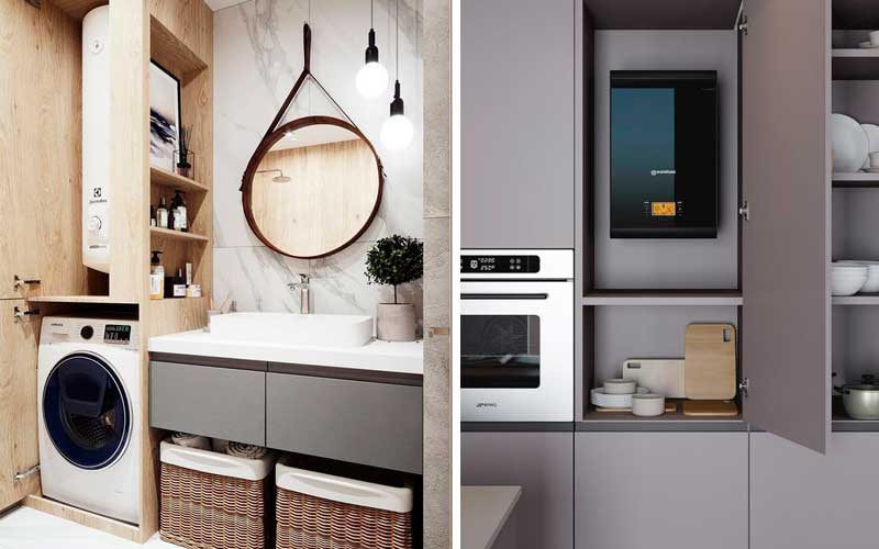 Baños y cocinas con termos eléctricos