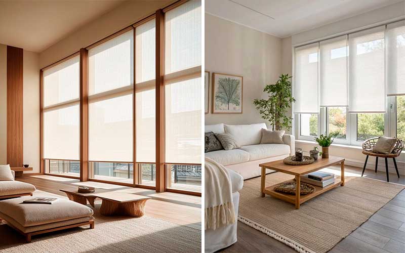 Tipos de estores enrollables