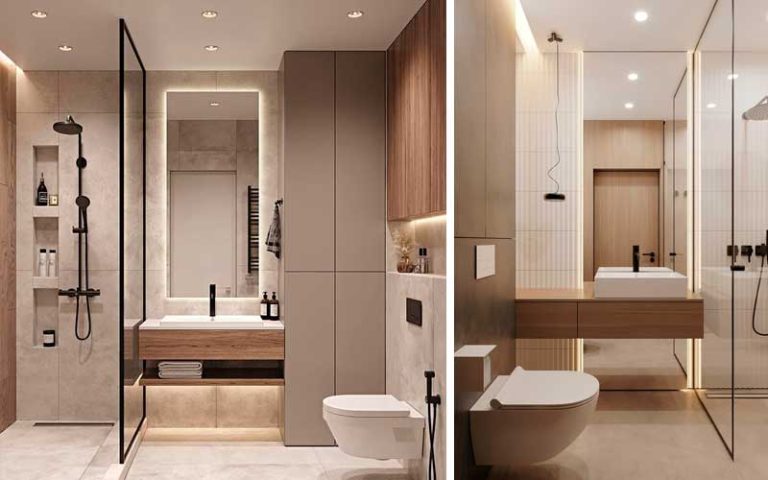 Baños de diseño con decoración moderna