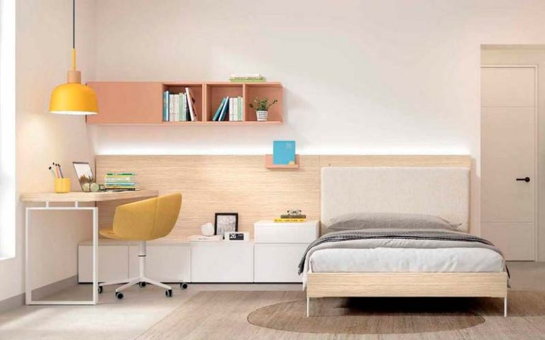 Decoración de dormitorios juveniles en tonos neutros